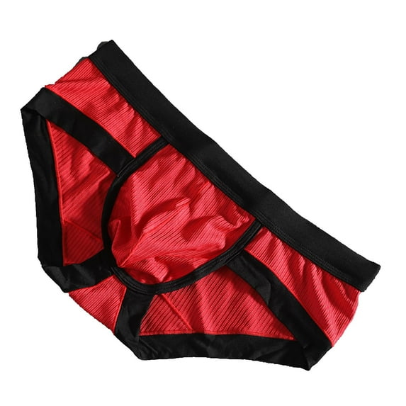 Posijego Low Rise Briefs for Men Color Block Stretchy Breathable Comfortable Tight Bikini Underwear for Men