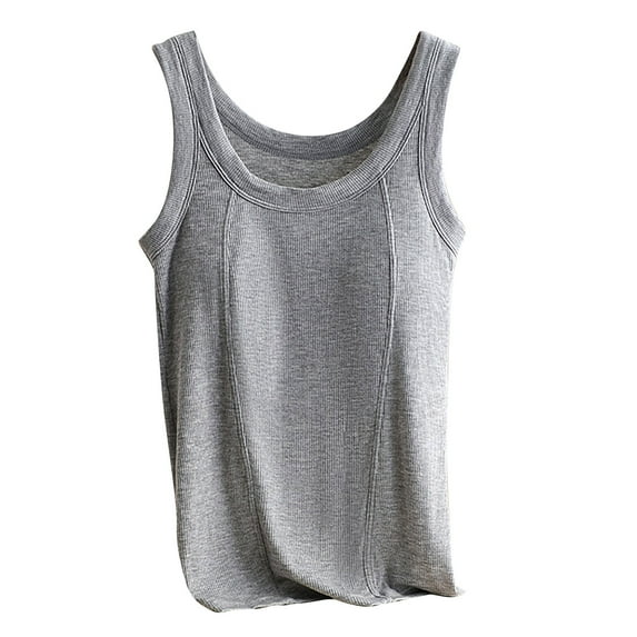 Posijego M-4XL Tank Tops for Women Plus Size Shirts Casual Basic Layers Undershirts Sleeveless Tank Shirts