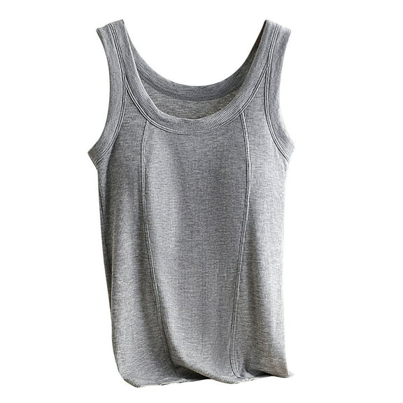 Posijego M-4XL Tank Tops for Women Plus Size Shirts Casual Basic Layers Undershirts Sleeveless Tank Shirts