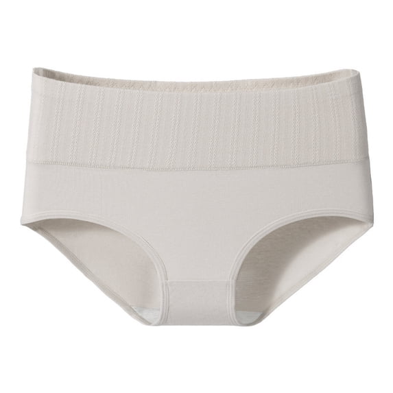 Posijego M-4XL Womens Underwear Panties High Waist Solid Color Breathable Stretch Soft Panties Plus Size Panty