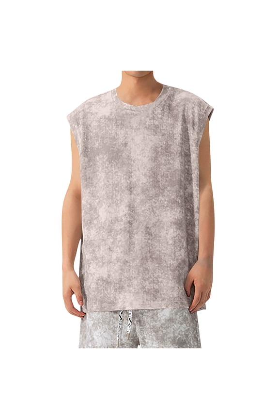 M-5XL Men's Tank Tops Big and Tall Mens Casual Summer Loose Pullover Sleeveless Shirts Tees