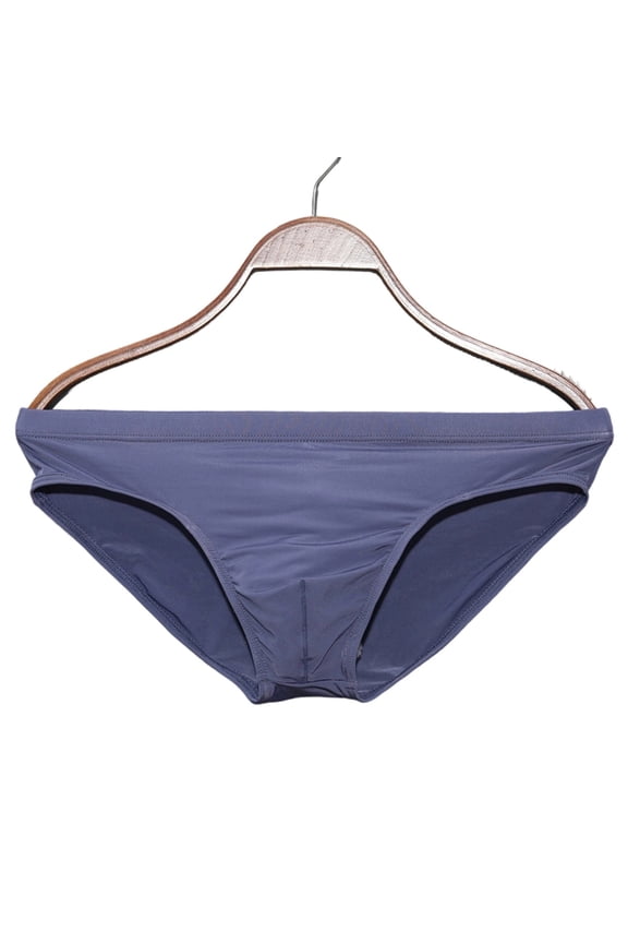 Men's Big & Tall Bikini Briefs Stretchy Tight Low Waist Lightweight Underwear Solid Color Underpants