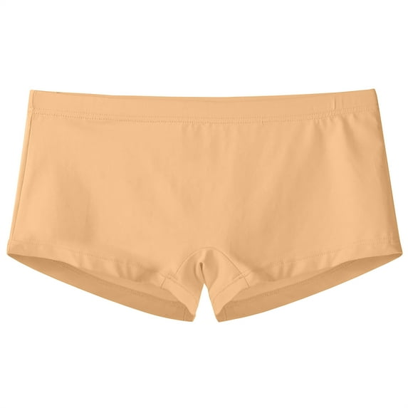 Posijego Men's Boxer Briefs Elastic Waist Solid Color Short Leg Boxer Underwear Soft Breathable Underpants for Men