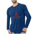 thumbnail image 1 of Posijego Men's Christmas Shirts Soft Long Sleeve T Shirts Big and Tall Mens Pullover Basic Tee Tops, 1 of 4