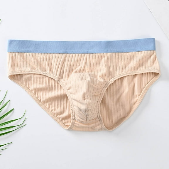 Posijego Men's Knit Bikini Briefs Low Rise Comfortable Breathable Underwear Stretch Soft Panties for Men