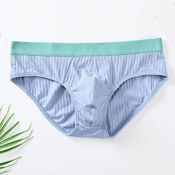 Posijego Men's Knit Bikini Briefs Low Rise Comfortable Breathable Underwear Stretch Soft Panties for Men