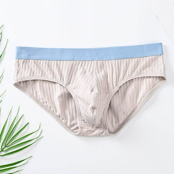 Posijego Men's Knit Bikini Briefs Low Rise Comfortable Breathable Underwear Stretch Soft Panties for Men