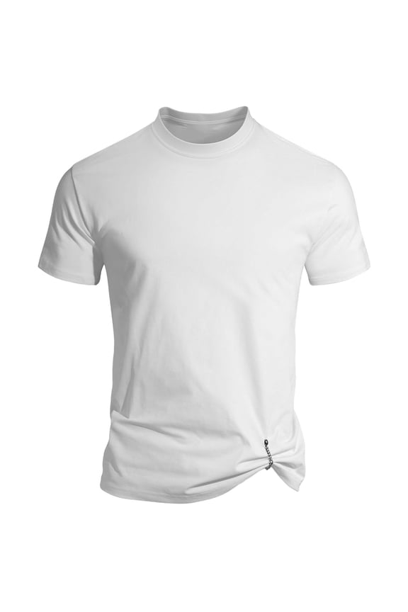Men's Mock Turtleneck Shirts Athletic Workout T-Shirts Running Sports Tee Slim Lightweight Tops Solid Color