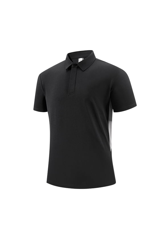 Men's Running Shirts Casual Buttoned Collar Short Sleeve T-Shirts Breathable Athletic Shirts Big and Tall