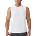 thumbnail image 1 of Posijego Men's Sleeveless Tank Tops Summer Crew Neck Loose Workout Gym Tank Tees Casual Athletic Tanks, 1 of 9