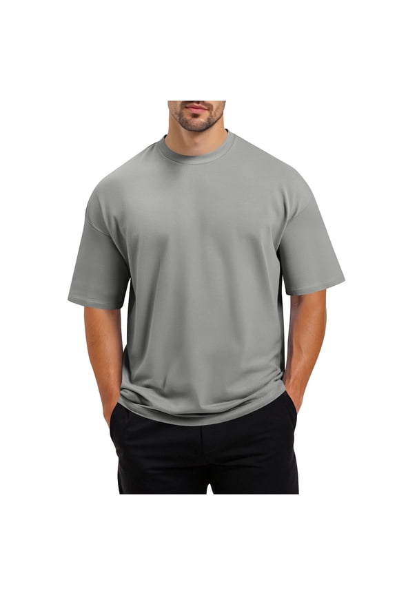 Men's T-Shirts Short Sleeve Pullover T-Shirt Side Split Casual Summer Tee Shirts for Men