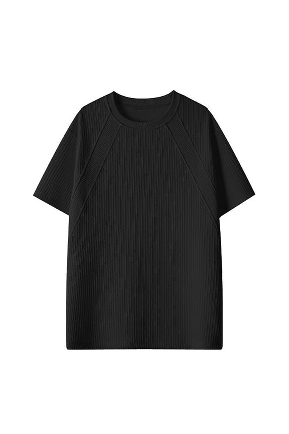 Mens Big and Tall Shirts Summer Casual T-Shirts Solid Color Loose Athletic Running Shirt Active Tops for Men