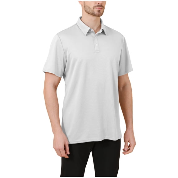 Posijego Mens Big and Tall Shirts Summer Golf Shirts Short Sleeve Button T-Shirts Business Casual Office Collared Tops