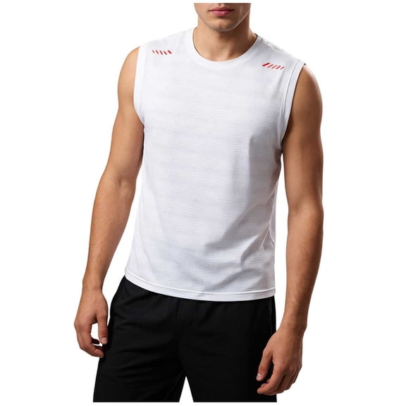 Posijego Mens Big and Tall Tank Tops Breathable Athletic Gym Workout Running Tank Shirts for Men Sleeveless Tank Tees