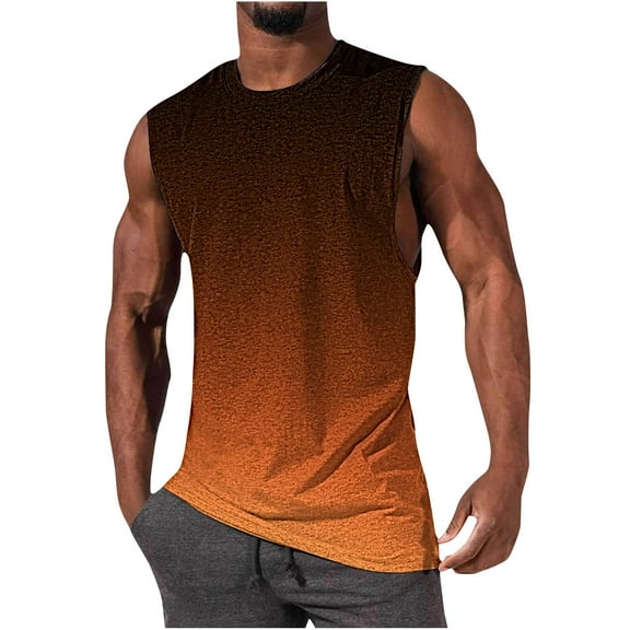 Posijego Mens Casual Tank Tops S-3XL Crew Neck Sleeveless Shirts Lightweight Loose Tank Tees Beach Summer