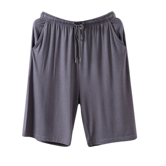 Posijego Mens Pajama Shorts Big and Tall Lounge Shorts for Men Soft Sleep Shorts with Pockets Sleepwear