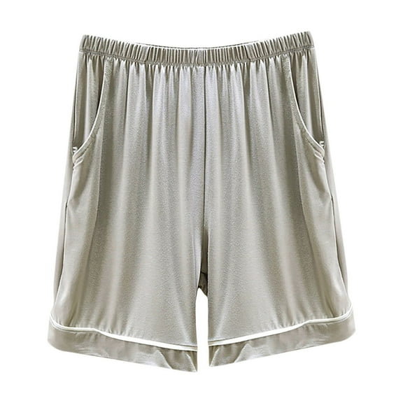 Posijego Mens Pajama Shorts Elastic Waist Casual Sleep Shorts Stretch Soft Lounge Shorts with Pockets