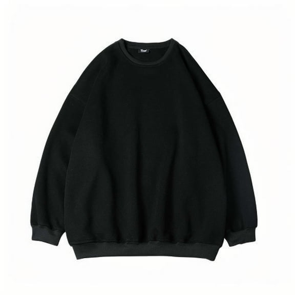 Posijego Mens Sweatshirts Solid Color Long Sleeve Round Neck Sweatshirt Casual Workout Pullover Tops S-XXXXL