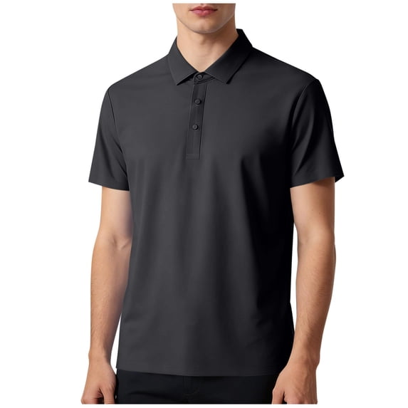 Posijego Mens T Shirts Short Sleeve Collared Shirt Breathable Quick-Dry Athletic Golf Shirts Summer Collared Tops