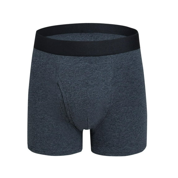 Posijego Mens Underwear Boxer Briefs Soft Comfort Cotton Boxer Shorts with Fly Long Legs Breathable Underpants