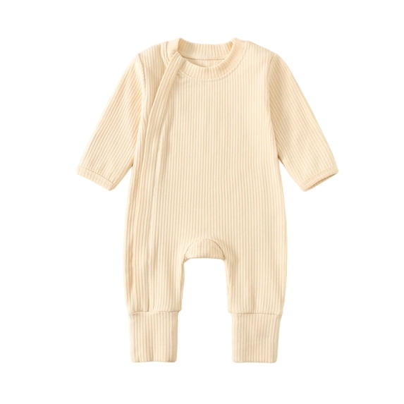 Posijego Newborn Baby Boys Girls Clothes Outfits Long Sleeve Zip up Romper Infant Jumpsuits 3 Months - 18 Months