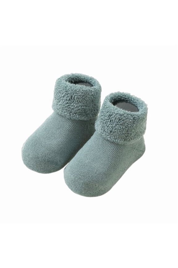 Newborn Baby Boys Girls Socks Cotton Ankle Crew Socks Turn Cuff Thick Warm Socks Infant 0-3 Years