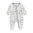 thumbnail image 1 of Posijego Newborn Baby Footies Rompers Cotton One-Piece Cartoon Long Sleeve Button up Jumpsuits for Baby Boys Girls, 1 of 2