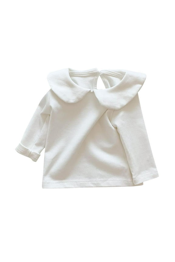 Newborn Baby Girls Long Sleeve Tees Collar Long Sleeve T-Shirts Tops Toddler Infant Shirts for Kids