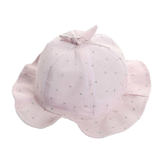 Posijego Newborn Toddler Baby Girls Hat Wide Brim Floral Print Sun Protection Sun Hat Infant Cute Breathable Hat