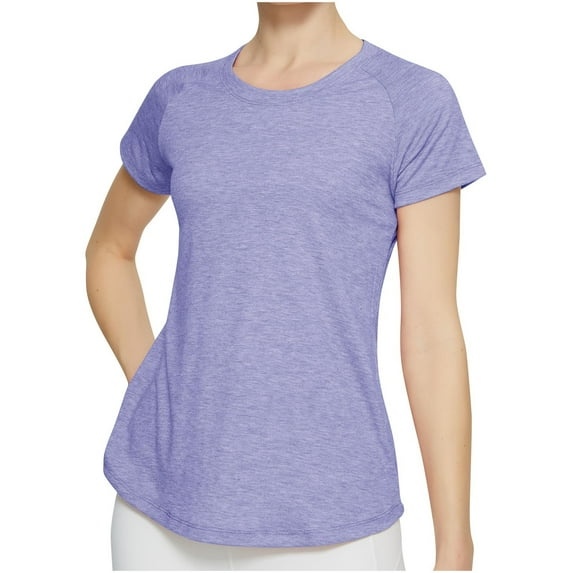 Posijego Open Back Workout Tops for Women Short Sleeve Athletic Tee Gym Running Yoga Shirts Activewear