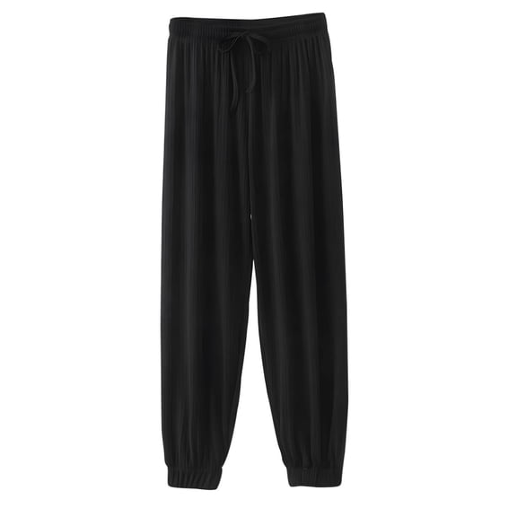 Posijego Pajama Pants for Women Elastic Waist Drawstring Jogger Pants Solid Color Lightweight Comfortable Pj Sleep Pants