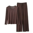 thumbnail image 1 of Posijego Pajamas for Women Lounge Set Soft Long Sleeve 2 Piece Pjs Set Tops and Pants Matching Sleepwear, 1 of 3