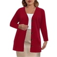 thumbnail image 1 of Posijego Plus Size Cardigan for Women Open Front Outwear Button down Lightweight Cardigans Jacket for Ladies, 1 of 7