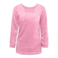 thumbnail image 1 of Posijego Plus Size Fleece Top for Women Soft Long Sleeve Fuzzy Pullover Sweatshirts Casual Loose Shirts, 1 of 5