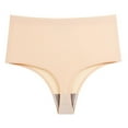 thumbnail image 1 of Posijego Plus Size Thongs Women High Waist No Show Thong Stretch Breathable Panties T Back Soft Underwear, 1 of 3
