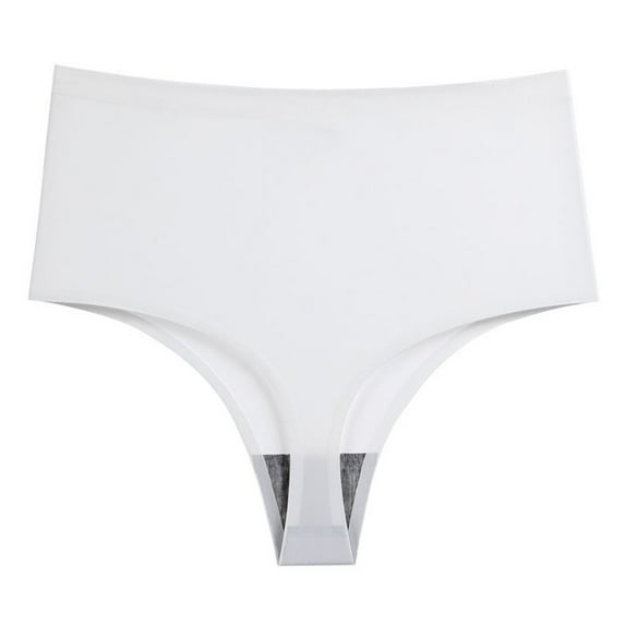 Posijego Plus Size Thongs Women High Waist No Show Thong Stretch Breathable Panties T Back Soft Underwear