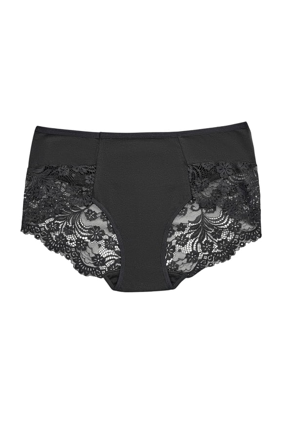 Plus Size Underwear for Women Lace Bikini Panties High Waist Stretch Comfortable Breathable No Show Briefs