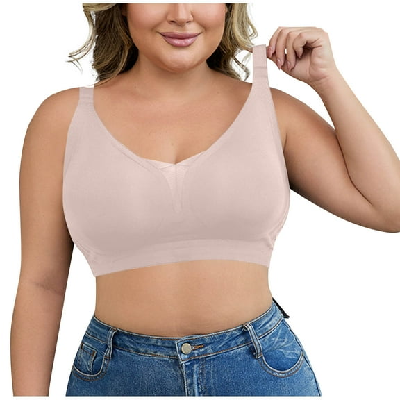 Posijego Plus Size Womens Bras Push up Full Coverage Seamless No Underwire Everyday Bra for Women