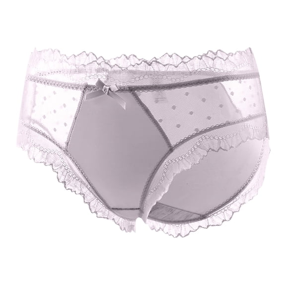 Posijego Satin Underwear for Women Breathable Lace Bikini Hipster Underpants No Show Comfort Women's Panties