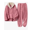 thumbnail image 1 of Posijego Sherpa Fleece Pajama Set for Women 2 Pieces Pullover Fuzzy Sweatshirts Winter Fleece Pants Lounge Sets, 1 of 2