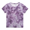 thumbnail image 1 of Posijego Shirts for Kids Tie-Dye Short Sleeve T-Shirts Toddler Girls Boys Crew Neck Tops Summer Graphic tees, 1 of 5