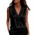 thumbnail image 1 of Posijego Silk Tank Tops for Women Dressy V Neck Blouses Tops Business Casual Office Sleeveless Satin Work Tank Shirts, 1 of 6