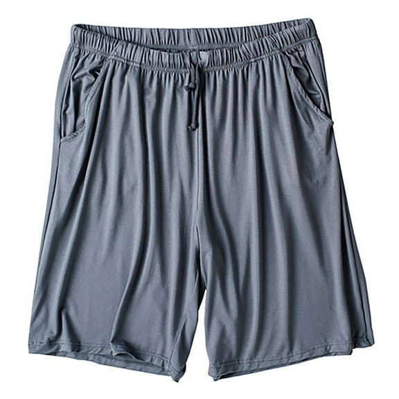 Posijego Sleep Shorts for Men Stretch Elastic Waist Casual Shorts Men's Pajama Shorts with Pockets