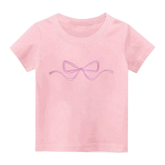 Posijego Teen Girls Cotton T Shirts Summer Short Sleeve Tops Casual Crew Neck Printed Shirts Graphic Tees