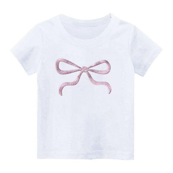 Posijego Teen Girls Cotton T Shirts Summer Short Sleeve Tops Casual Crew Neck Printed Shirts Graphic Tees