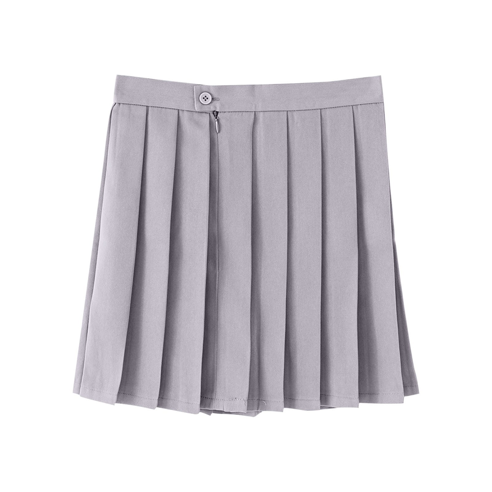 Posijego Teen Girls Pleated Skirts School Uniform Skirt Girls High ...
