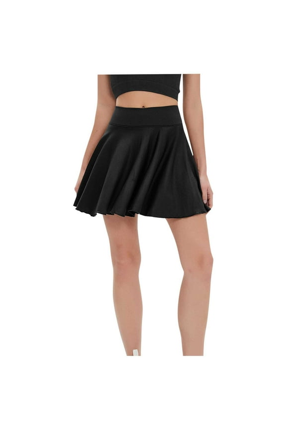 Tennis Skirts for Women High Waist Flowy Skort Athletic Running Shorts Built-In Shorts with Pockets