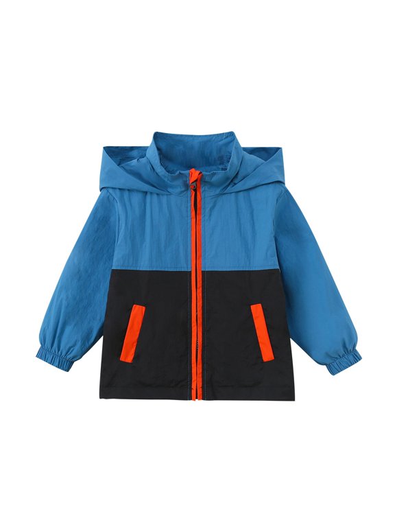 Toddler Baby Boys Girls Jackets Casual Hooded Zip up Spring Coat Lightweight Outerwear with Pockets