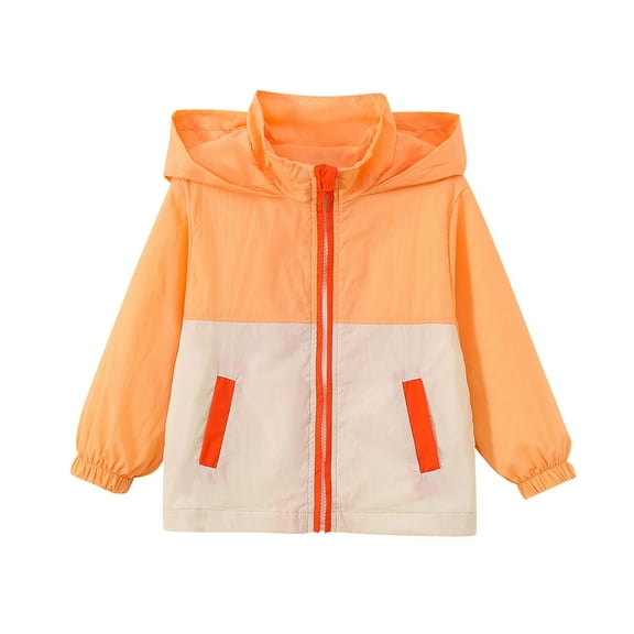 Posijego Toddler Baby Boys Girls Jackets Casual Hooded Zip up Spring Coat Lightweight Outerwear with Pockets