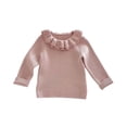 thumbnail image 1 of Posijego Toddler Baby Girls Sweater Ruffle Round Neck Knit Pullover Long Sleeve Sweater Spring Tops for Little Girl, 1 of 5
